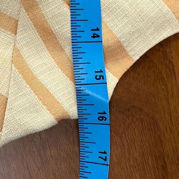 HD in Paris size 2 Anthropologie peach chevron linen lined top - Picture 7 of 7